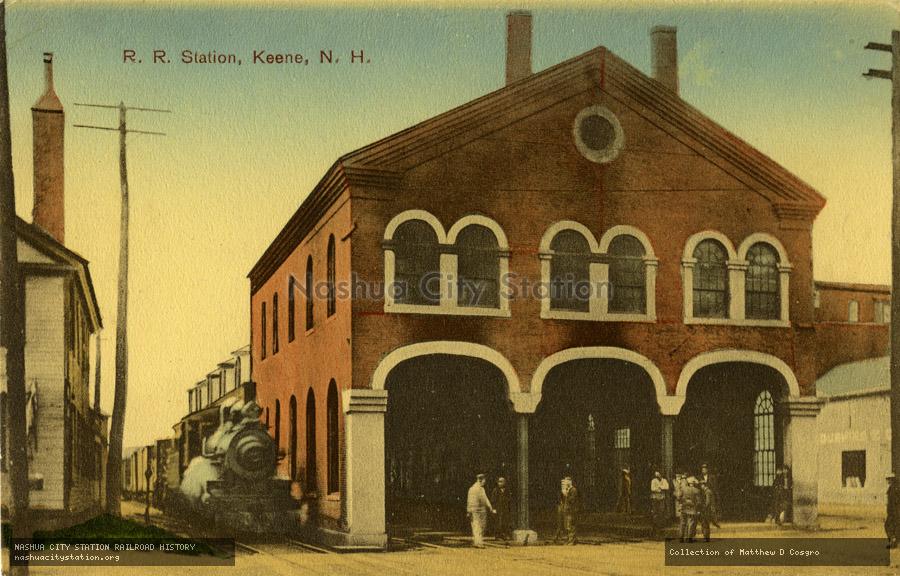 Postcard: Railroad Station, Keene, New Hampshire